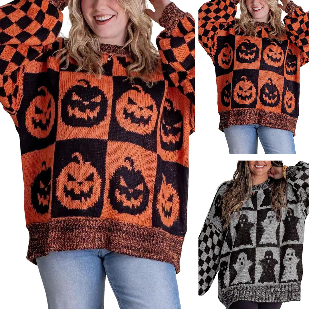 Cozy Halloween Knit | Pumpkins & Ghosts Sweater