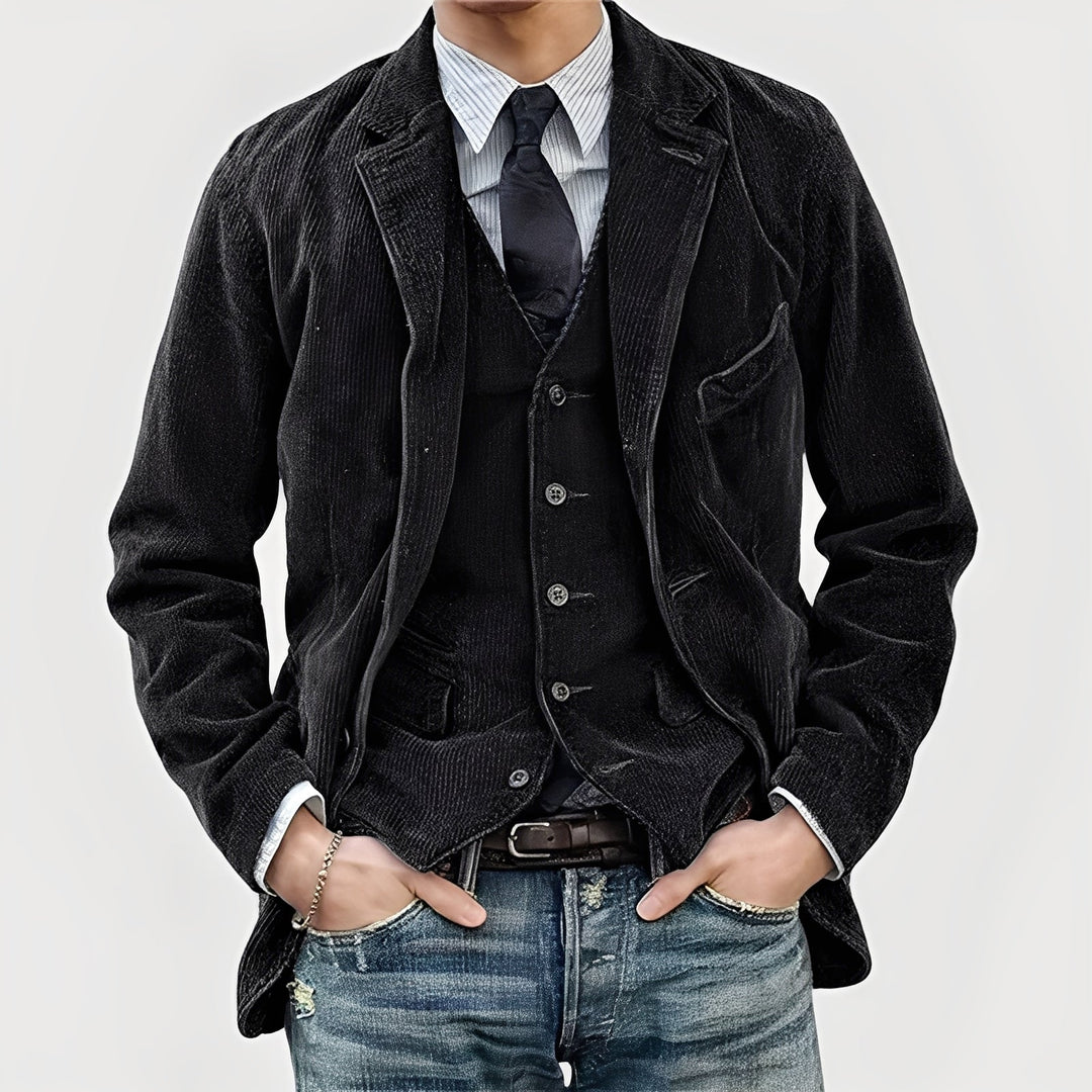 Provence | Vintage Corduroy Jacket & Vest Set | Timeless British Elegance