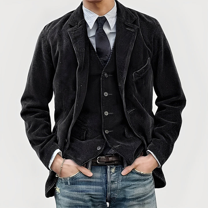 Provence | Vintage Corduroy Jacket & Vest Set | Timeless British Elegance
