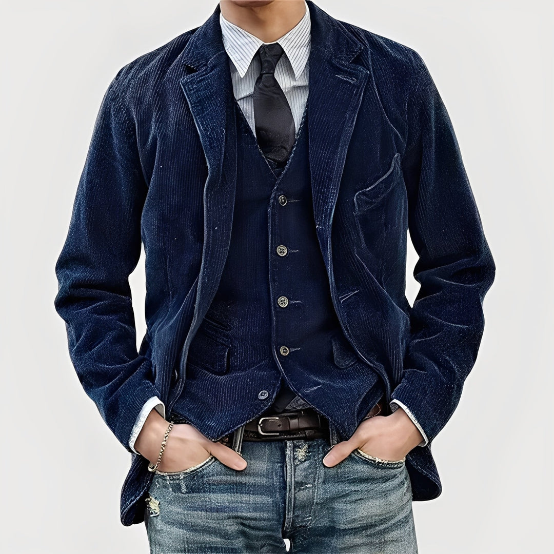 Provence | Vintage Corduroy Jacket & Vest Set | Timeless British Elegance