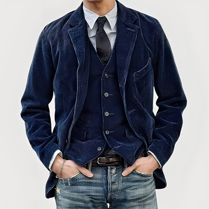 Provence | Vintage Corduroy Jacket & Vest Set | Timeless British Elegance
