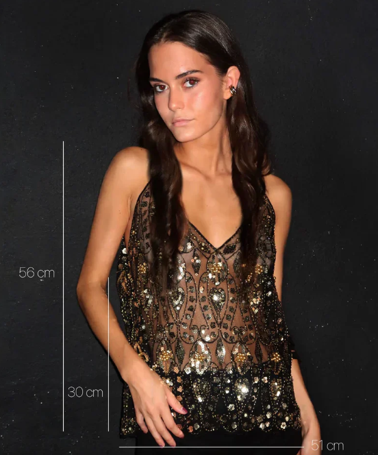 Luna | Glitter Party Top