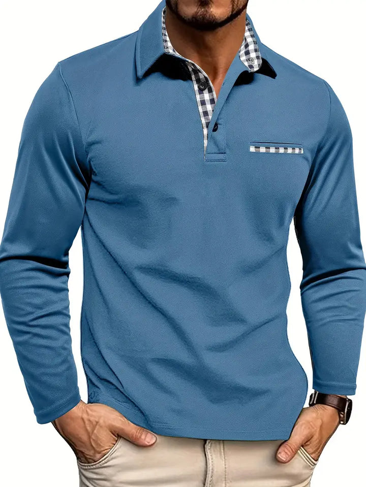 Van Laar – Poloshirt mit langen Ärmeln