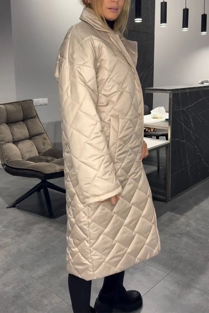 Ofira | Quilted Coat with Chic Leopard Interior