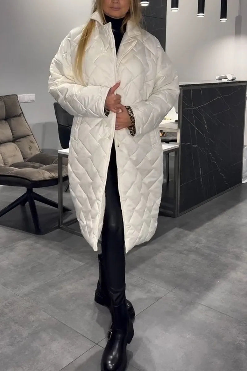 Ofira | Quilted Coat with Chic Leopard Interior