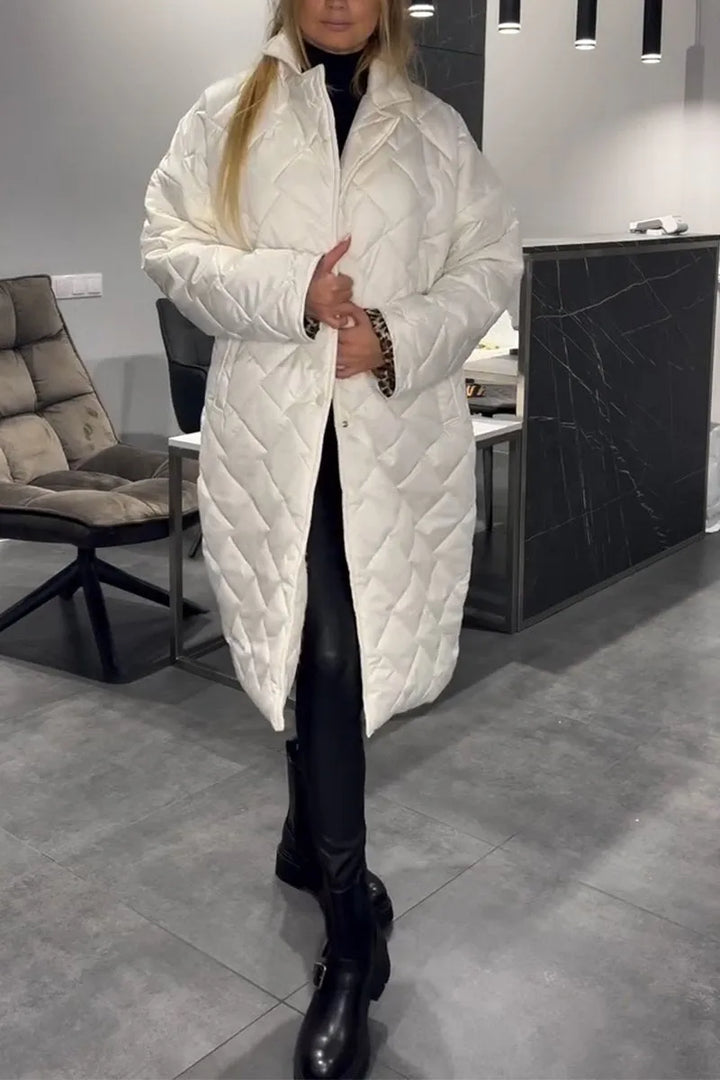 Ofira | Quilted Coat with Chic Leopard Interior