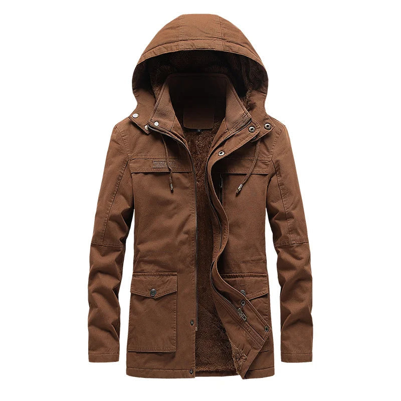 Lässige Baumwoll-Winterjacke