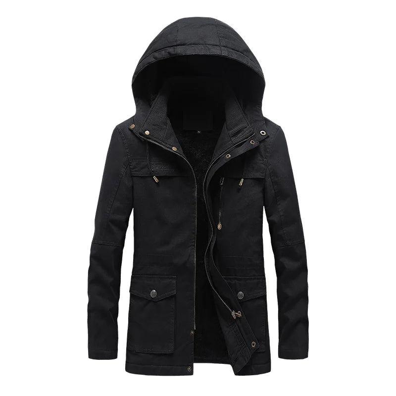 Lässige Baumwoll-Winterjacke