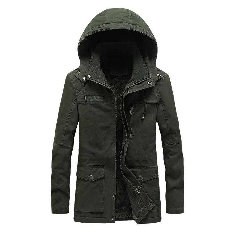 Lässige Baumwoll-Winterjacke
